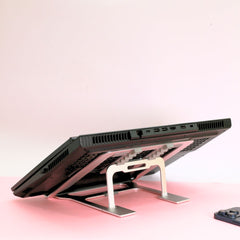 Aluminum Adjustable Height Foldable Laptop Stand - Compatible Up-to 17” Laptops