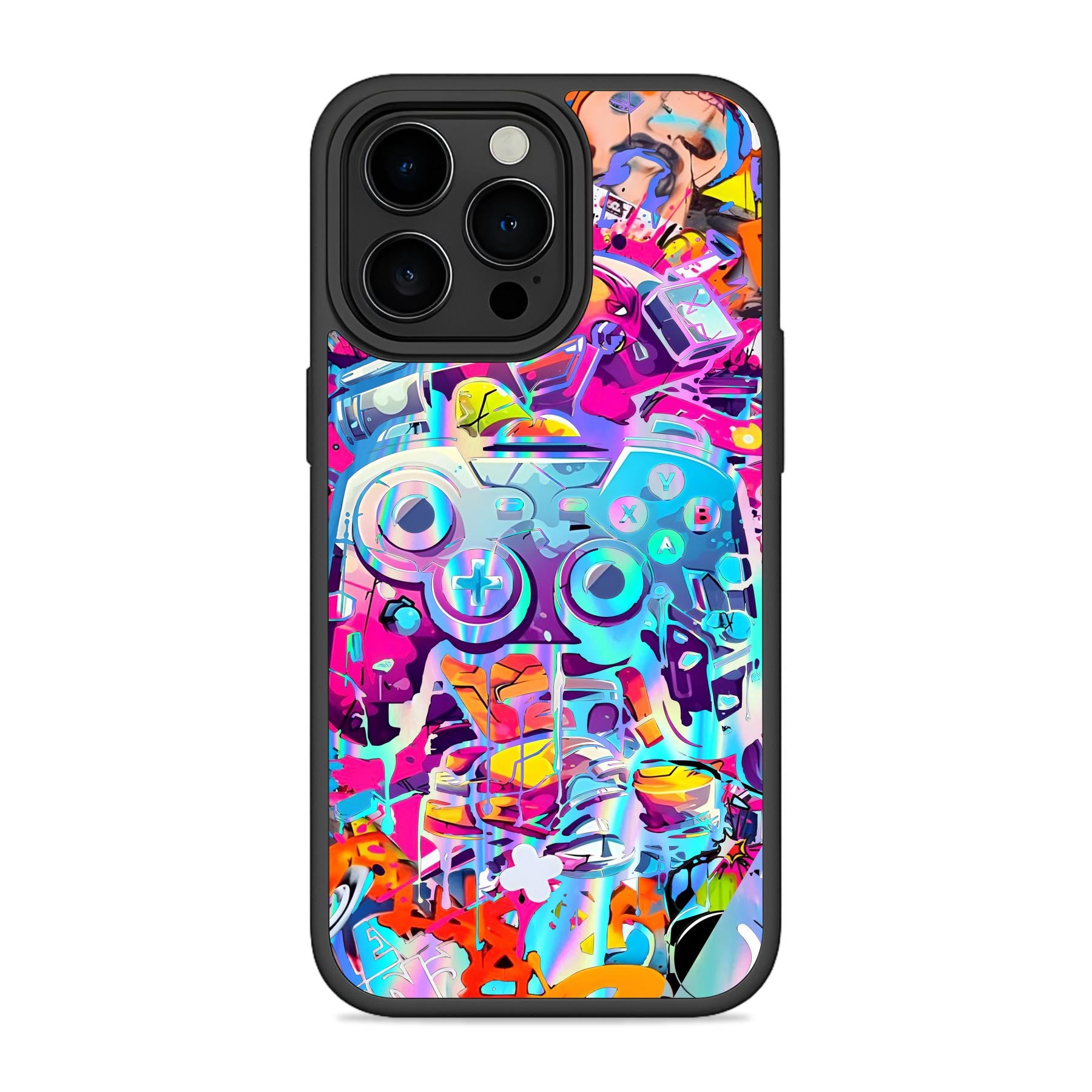 Joystick Holographic Mobile Bumper Cover For iPhone 15 Pro