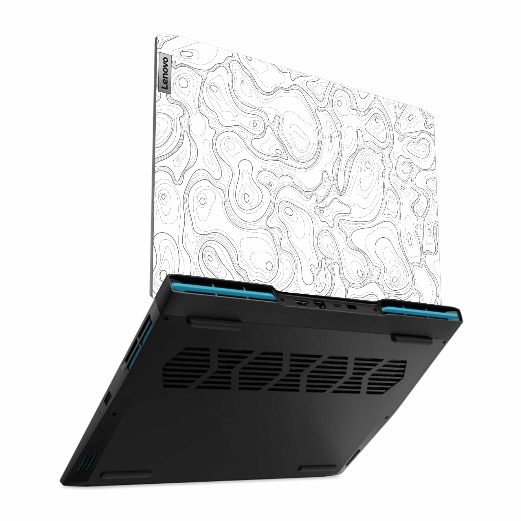 Colourful Topography White Ideapad Gaming 3 Laptop Skin Main image