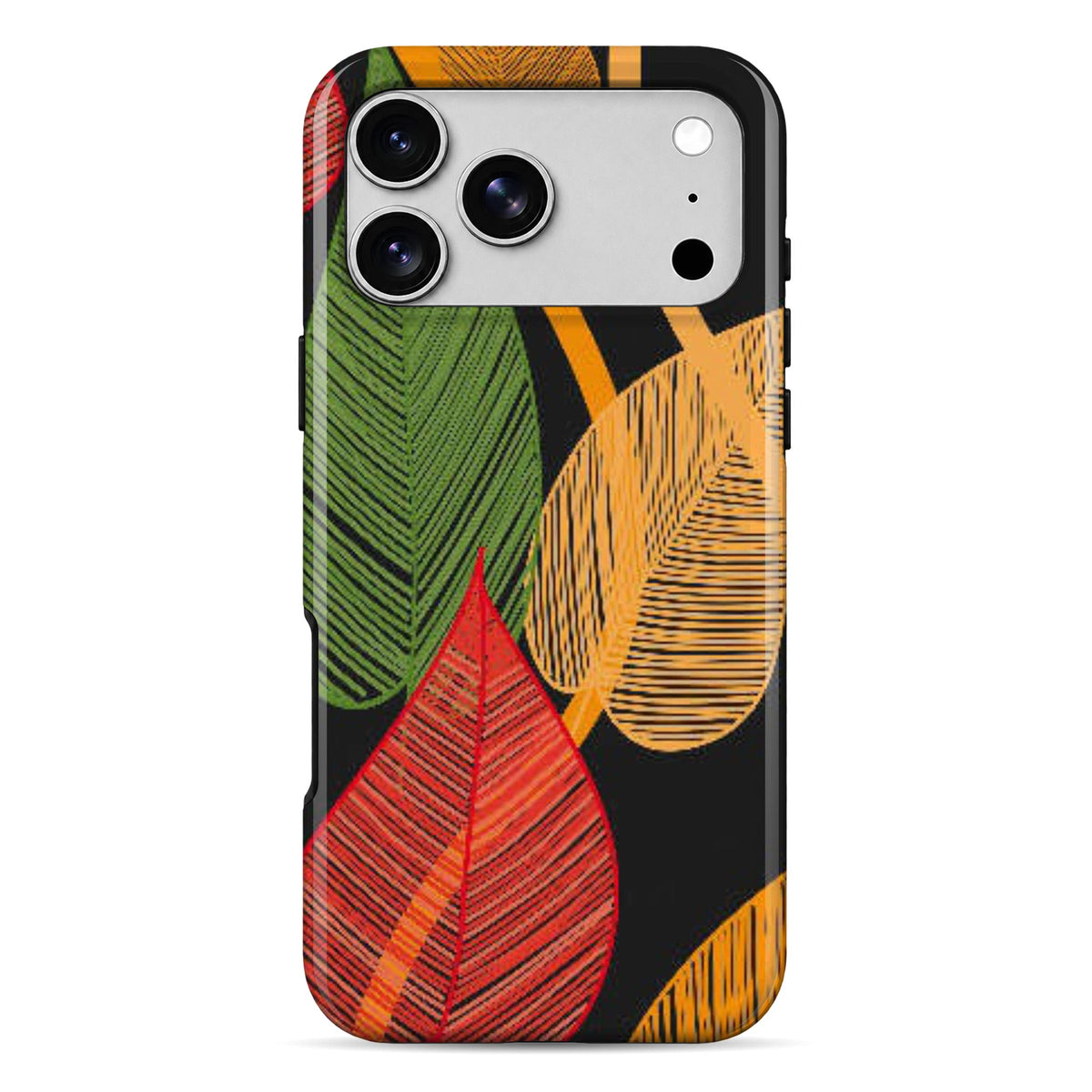 Abstract Leaf Art | WrapCart Armor Double Layer Shockproof Glossy Phone Case Main image