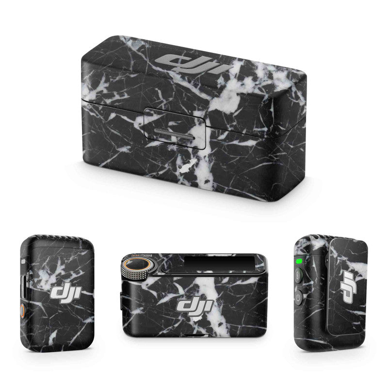 Black Marble DJI Mic Skin - WrapCart Main image