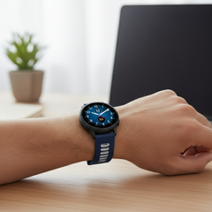 Blue - White Releasable Watch Strap -Samsung/Noise/Boat/Realme/OnePlus/Other - SELECT MM