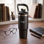 Personalized Dark Knight Coffee Tumbler - Large Insulated Travel Mug With Handle