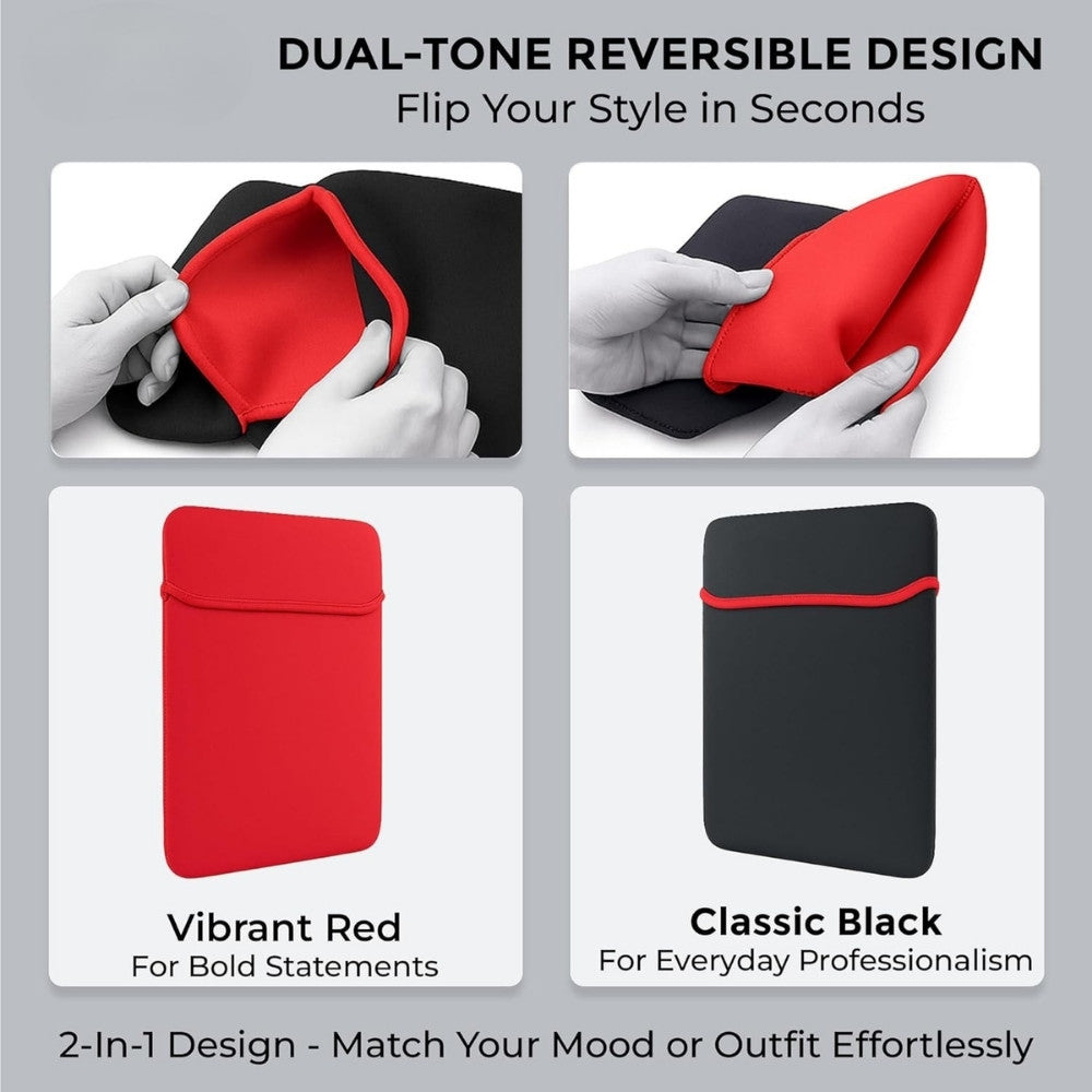reversible-neoprene-laptop-sleeve-dual-color-laptop-cover-zipperless-waterproof-slim-fit