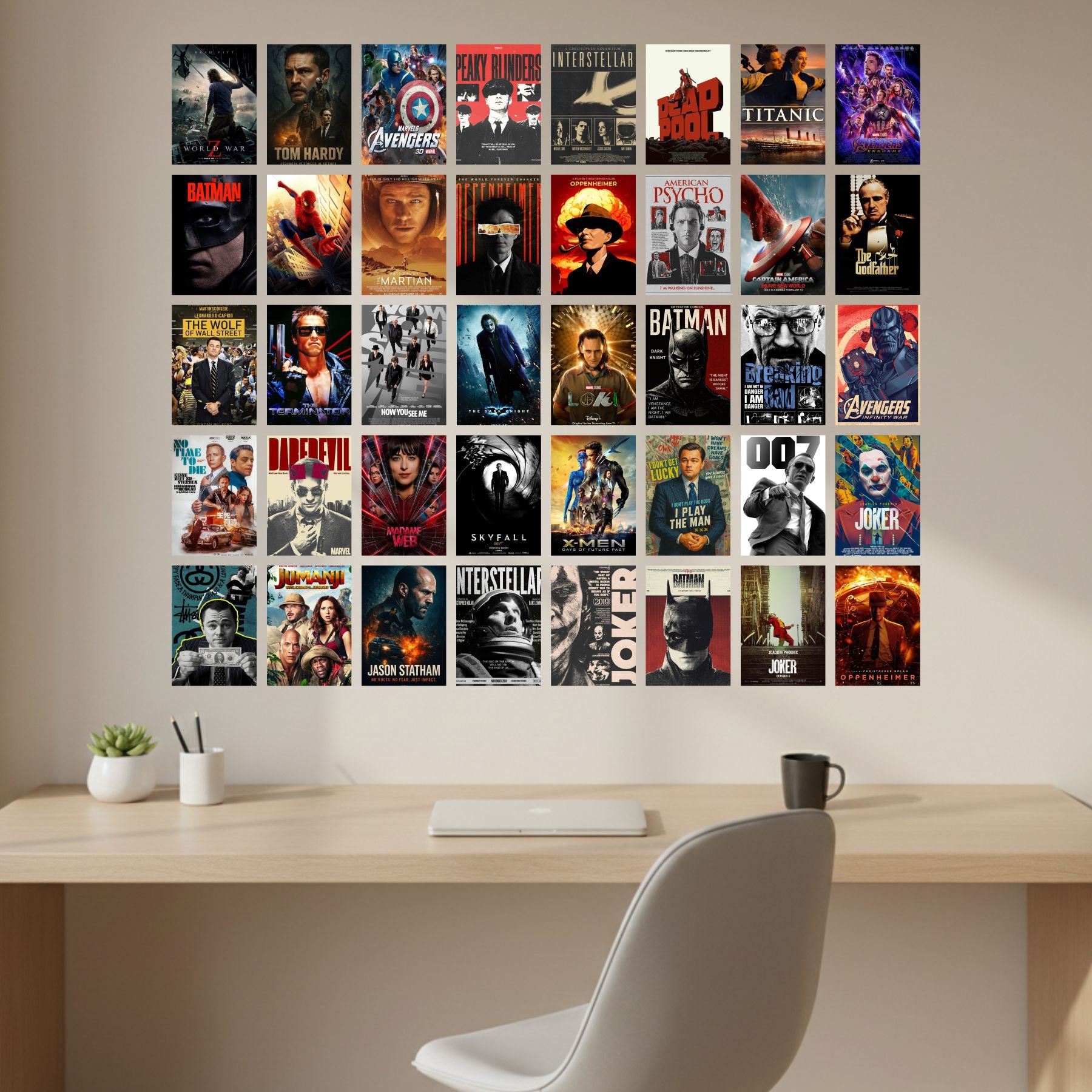 Hollywood Poster Set Self Adhesive - Set of 40 A5 Size Posters Main image