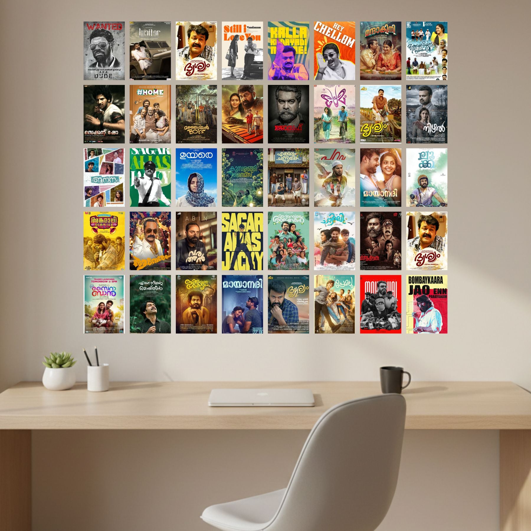 Malayalam Poster Set Self Adhesive - Set of 40 A5 Size Posters Main image
