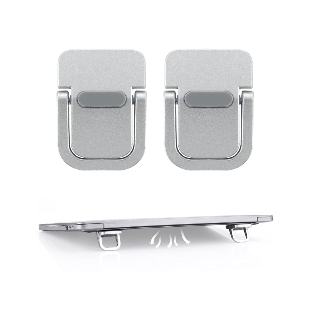 Mini Laptop Riser Stand - 2pc Self-Adhesive Laptop Stand Main image