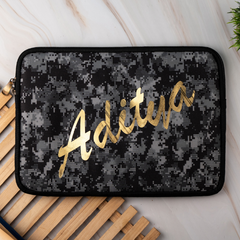 Golden Name Laptop Sleeve - Custom Name
