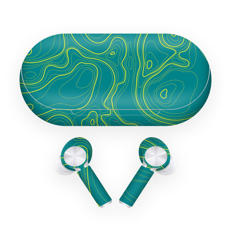Colourful Topography Green OnePlus Buds Z Skin Main image