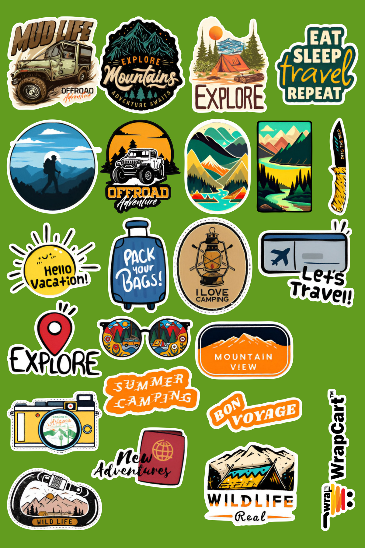 Winimage Sticker Pack Mini Sticker Pack - Wanderlust – WrapCart Skins