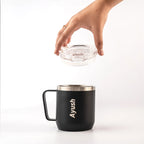 Personalized Black Travel Coffee Mug