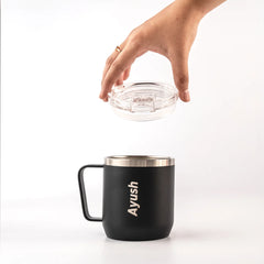 Personalized Black Travel Coffee Mug