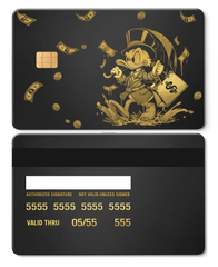 Scrooge Raining Cash Metal Card