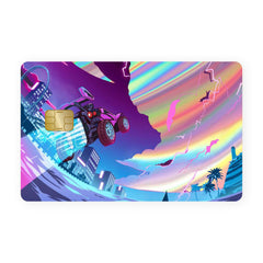 Rocket Car Holographic Card