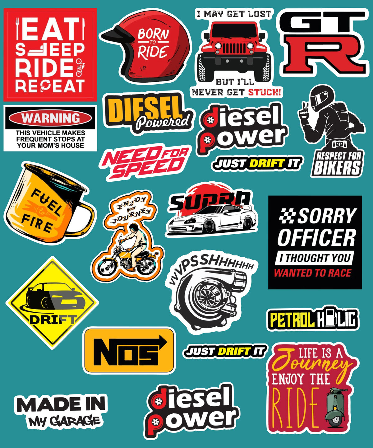 Mini Sticker Pack - Bikers – WrapCart Skins