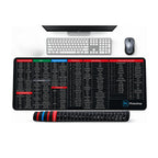 Anti-Slip Desk Pad with Excel Shortcuts - Large Rubber Smooth Desk Mat (80x30cm)