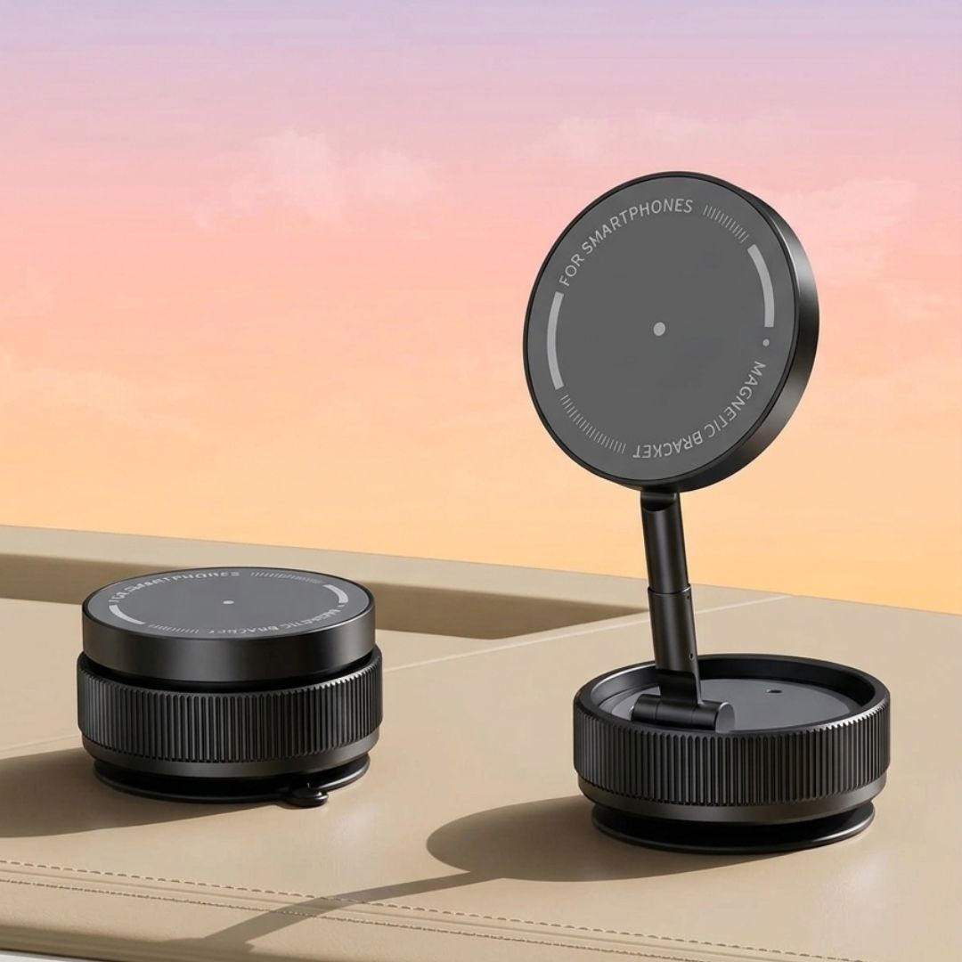 Car Rotatable Vacuum Magnetic Foldable Phone Holder Main image