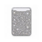 Magnetic Silver MagSafe Glitter Wallet – Sparkly Card Holder