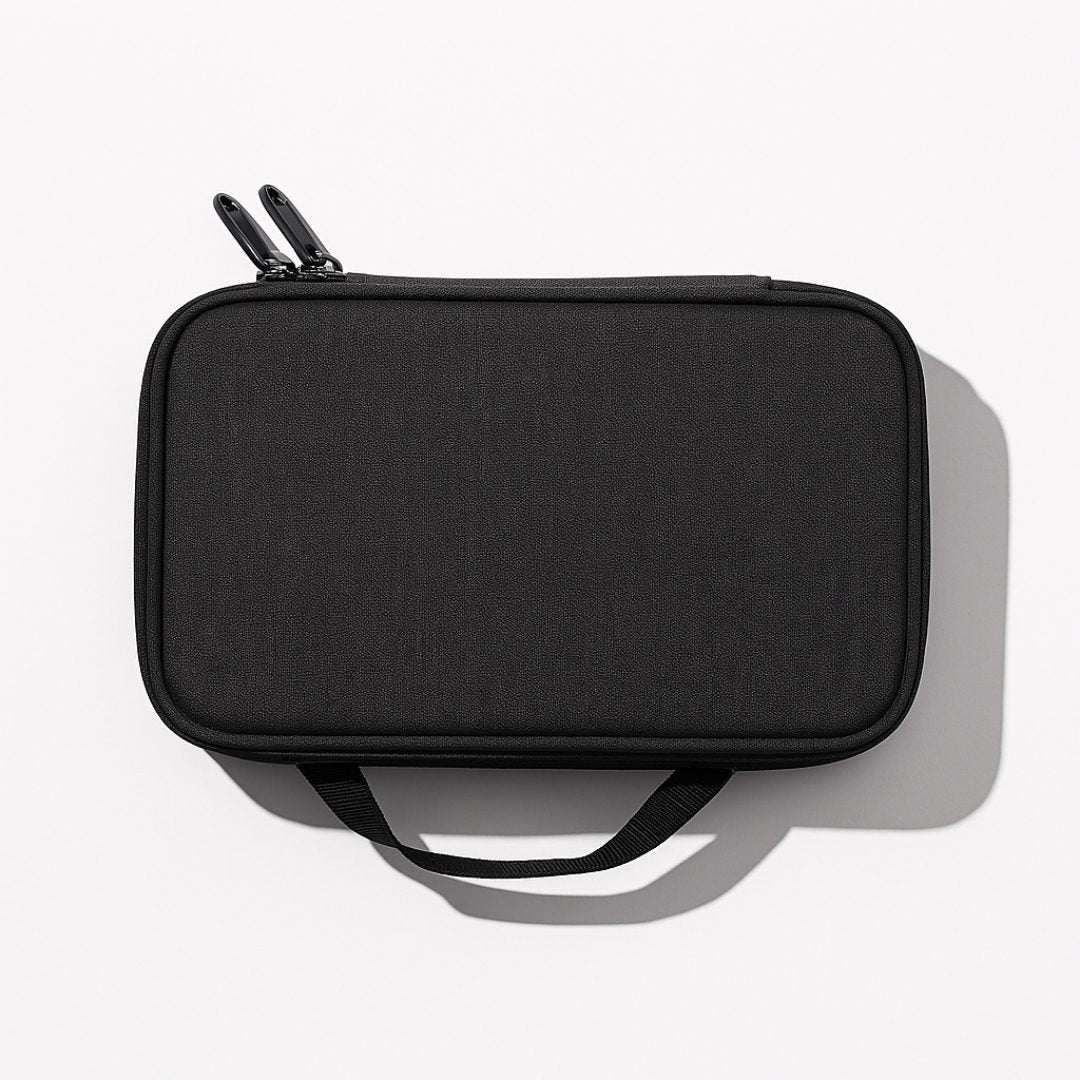 Denim Organizer Large Case for Electronics Accessories - Charger/Hard Drive/USB Cables/Power Bank/Earphones & More