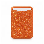 Magnetic Orange MagSafe Glitter Wallet – Sparkly Card Holder
