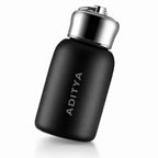 Personalized Mini Stainless Steel Vacuum Insulated Bottle - 300 ml Black Leakproof with Keyring Cap