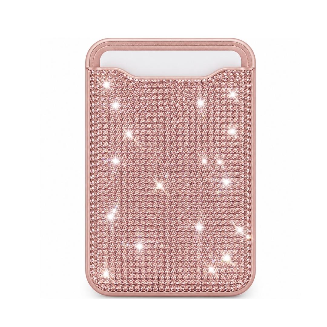 Magnetic Pink MagSafe Glitter Wallet – Sparkly Card Holder Main image