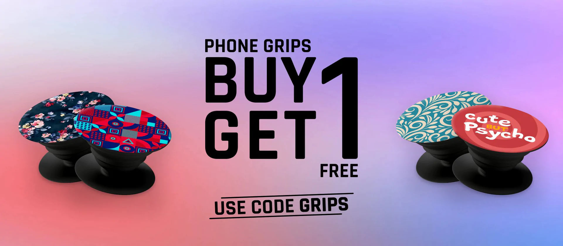 wrapcart sale coupon code of Buy 1 Get 1 on mobile grips