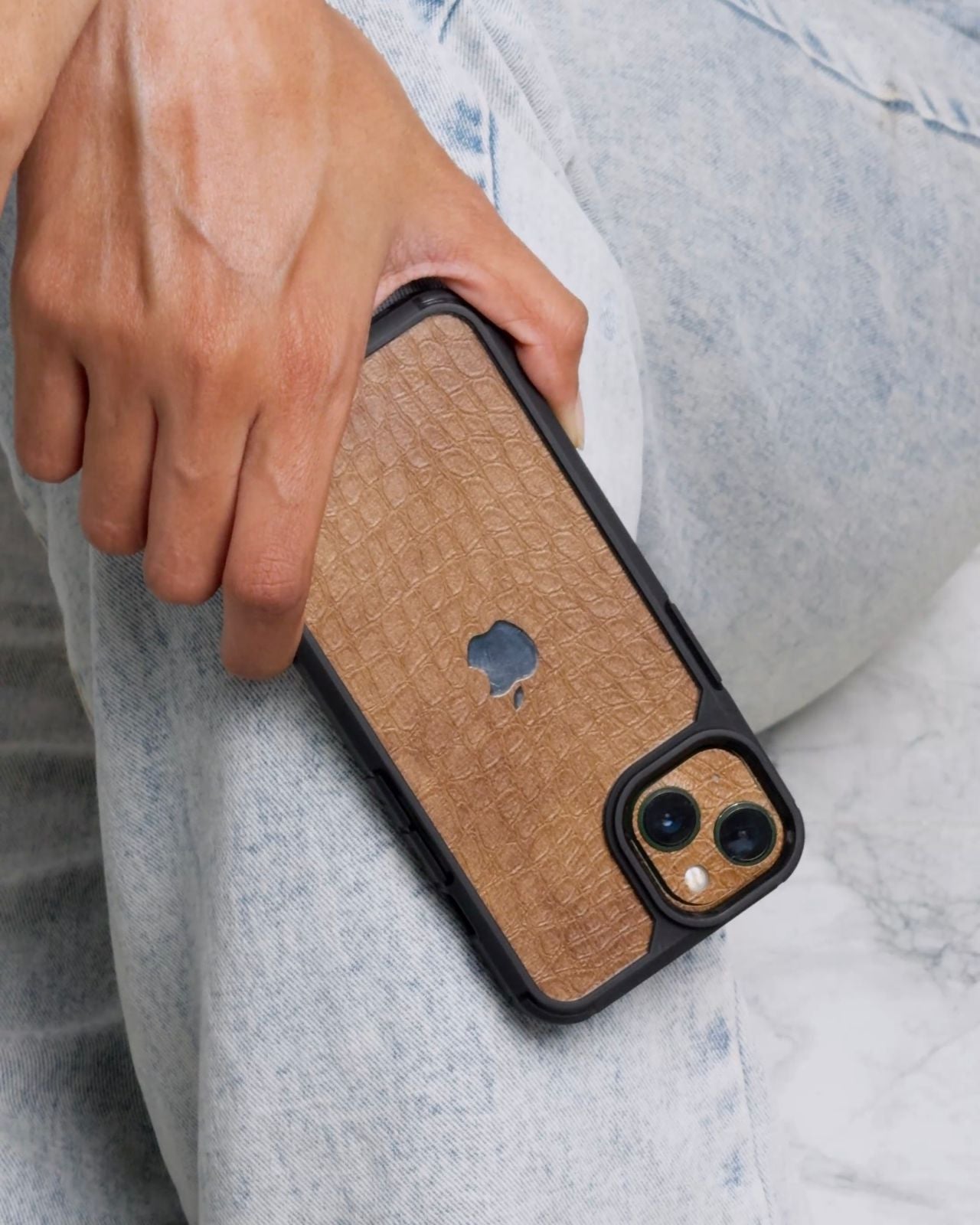 Brown Leather Bumper Mobile Cover Main image