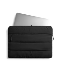 Black Carbon Exclusive Laptop Sleeve With Charger Pouch - 15 Inch
