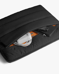 Black Carbon Exclusive Laptop Sleeve With Charger Pouch - 15 Inch