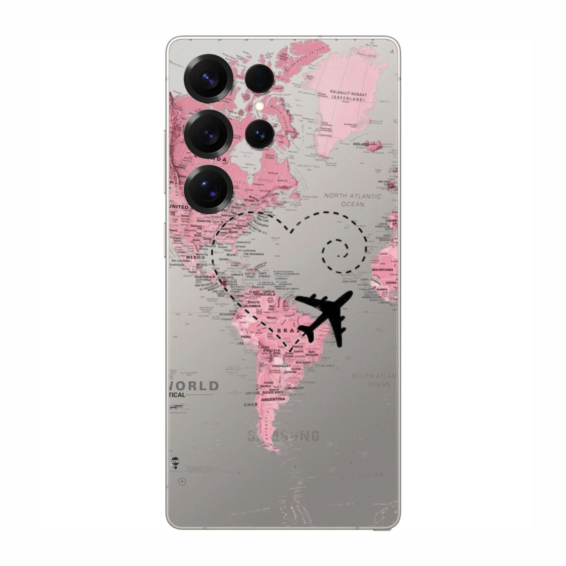 Pink Transparent Map Mobile Skin
