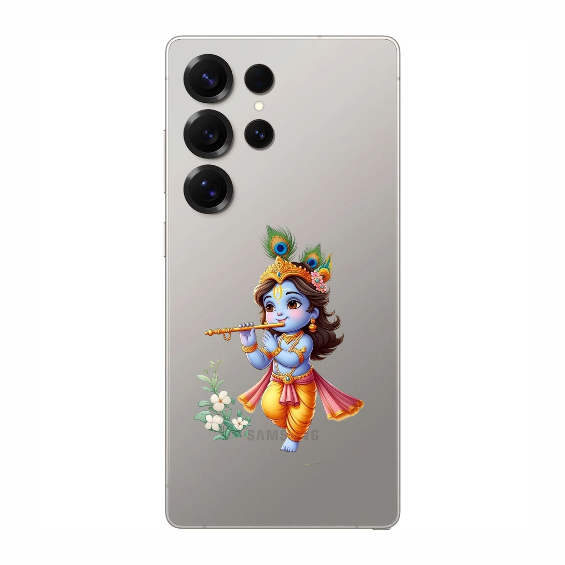 Radha Krishna Transparent Mobile Skin Main image