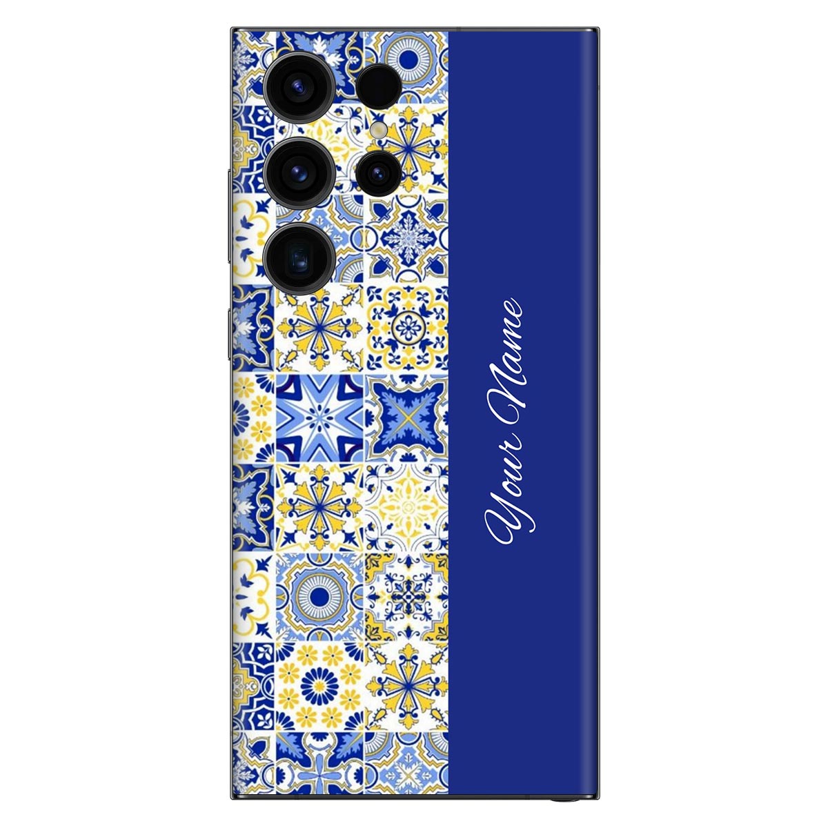 Santorini Bliss Custom Name Mobile Skin Main image