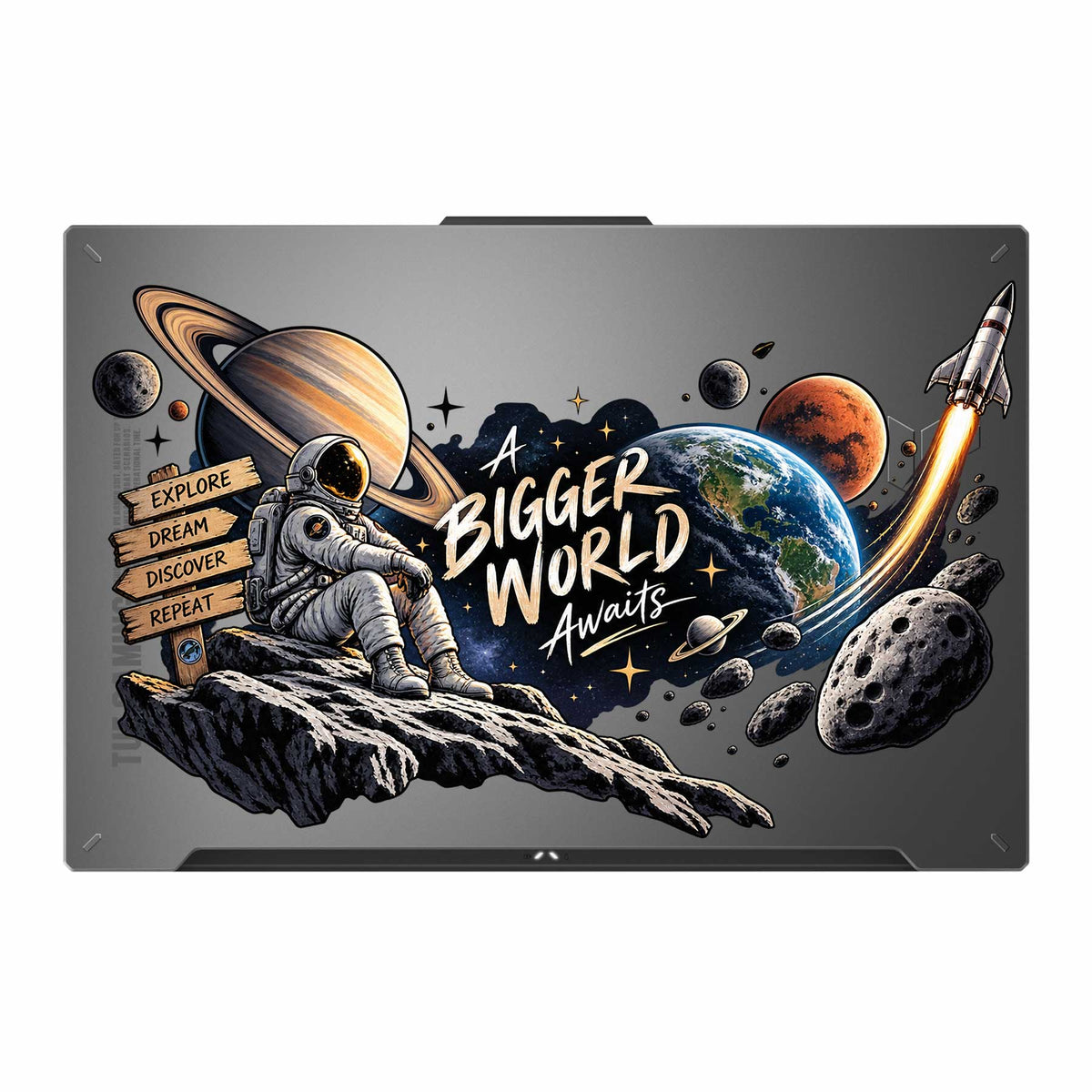 A Bigger World Transparent 3M Laptop Skin Main image