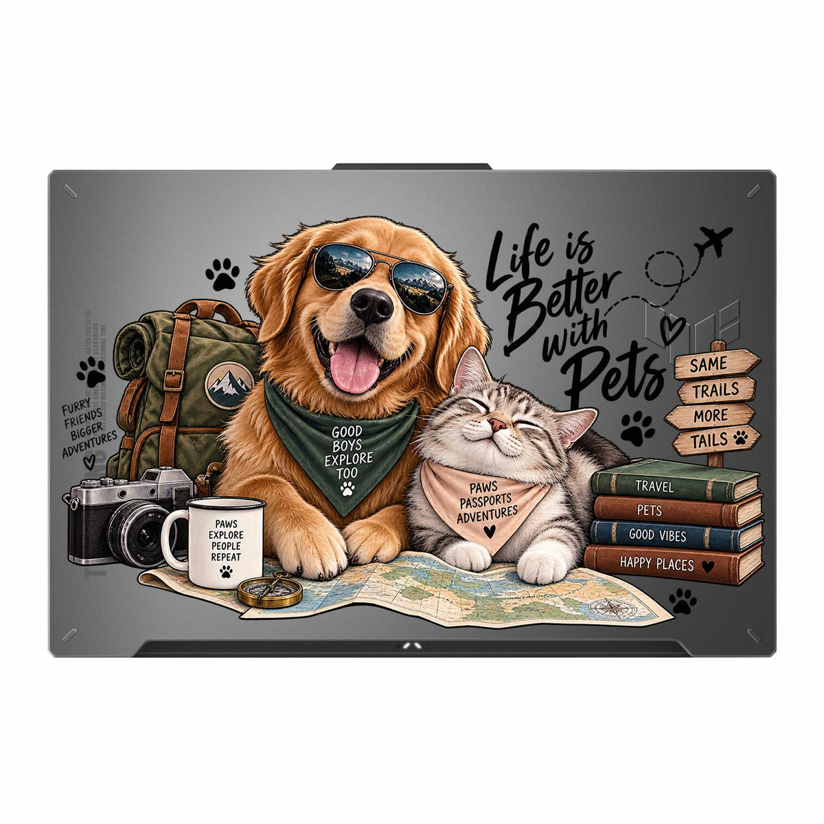 Life With Pets Transparent 3M Laptop Skin
