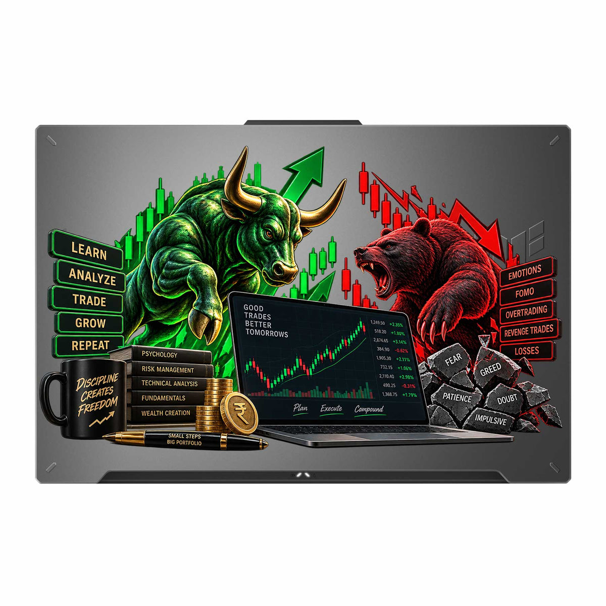 Analyse & Trade Transparent 3M Laptop Skin Main image