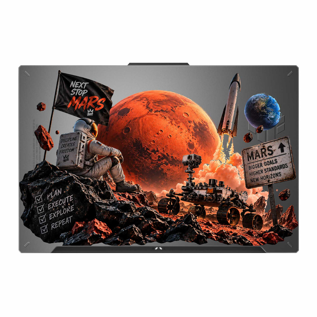 Mars Transparent 3M Laptop Skin