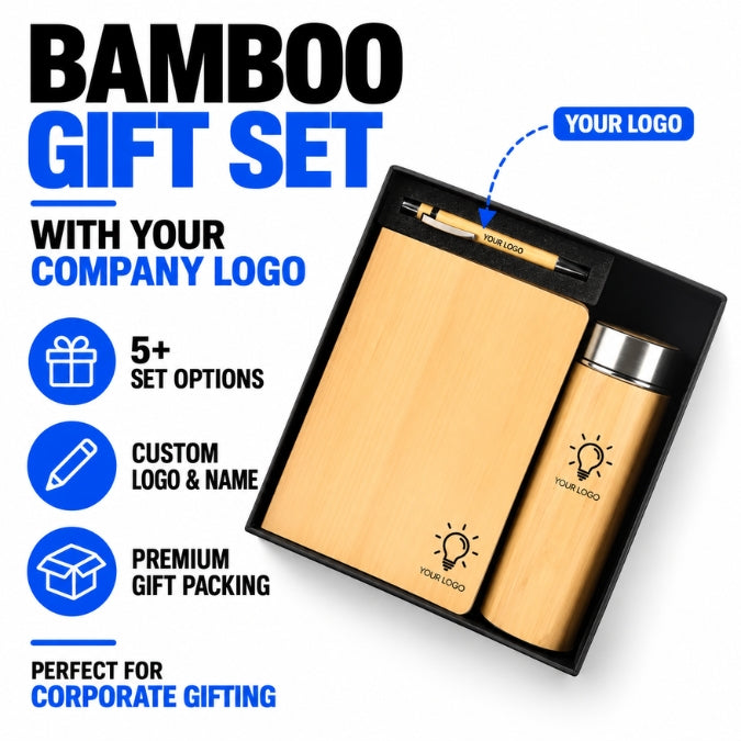 Customised Wooden Diary/Pen/Bottle Set - Corporate Gifting & Bulk Order Catalog - WrapCart Main image