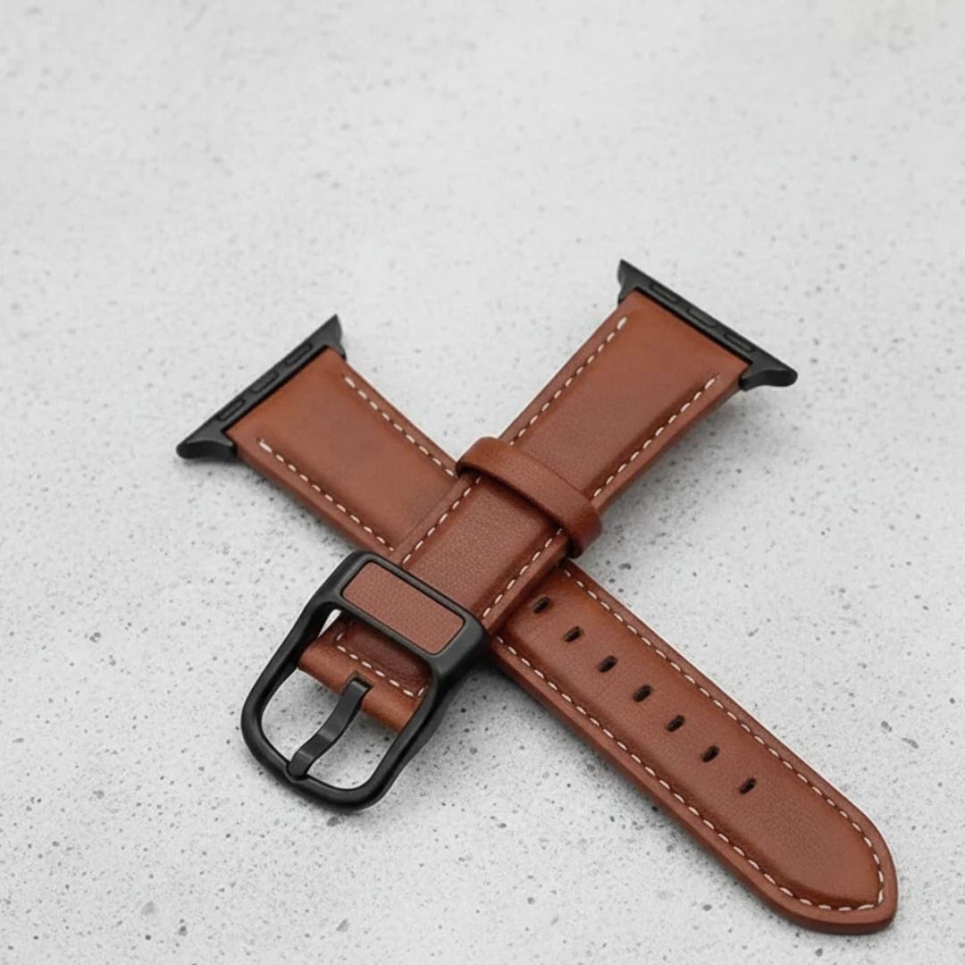 Apple Watch Brown Weave Leather Strap  - 42/44/45/49 MM Secondary image