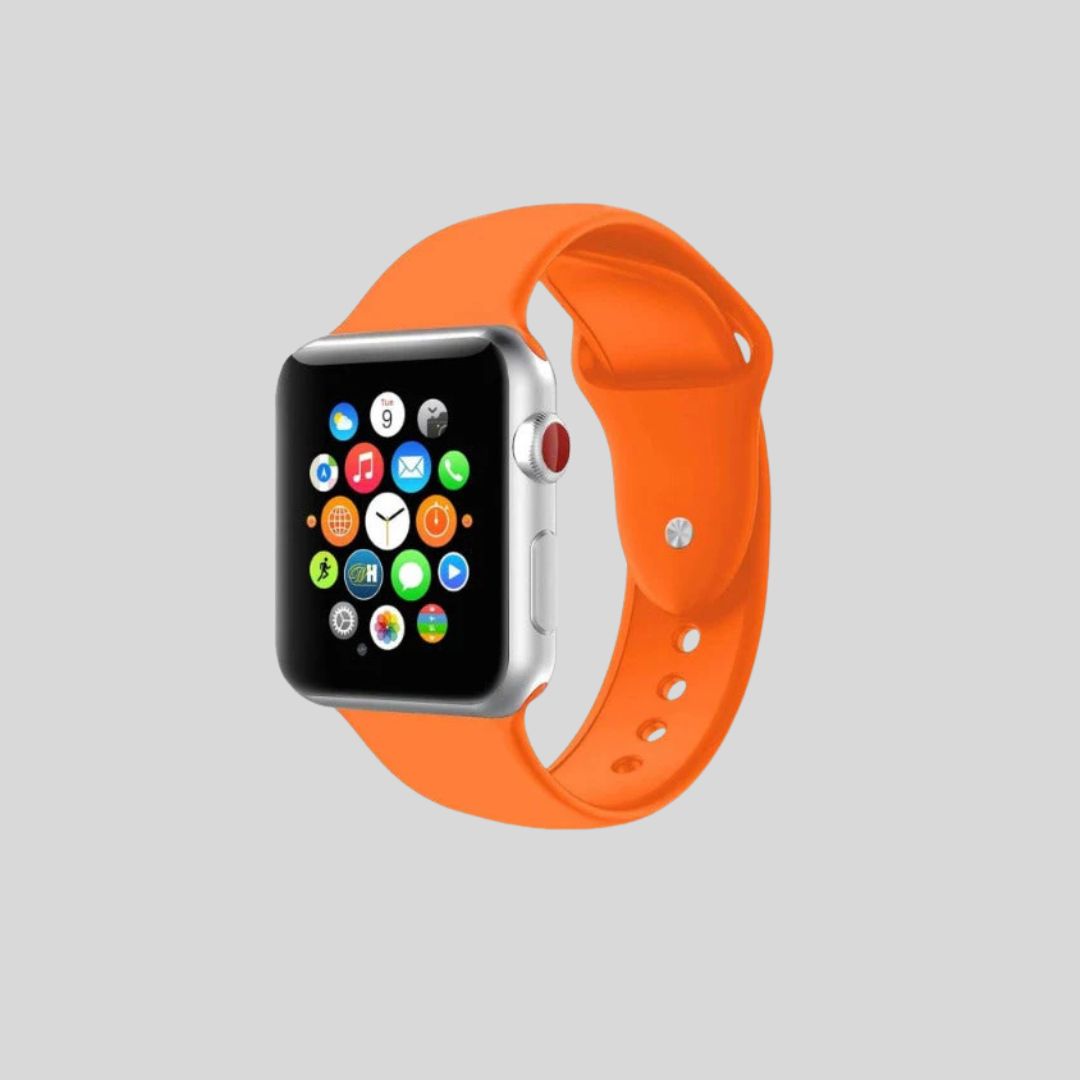 Apple Watch Orange Silicone Strap  - 42/44/45/49 MM