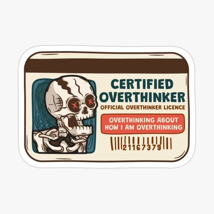 Certified Overthinker Laptop Sticker Main image