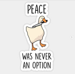 No Peace Laptop Sticker
