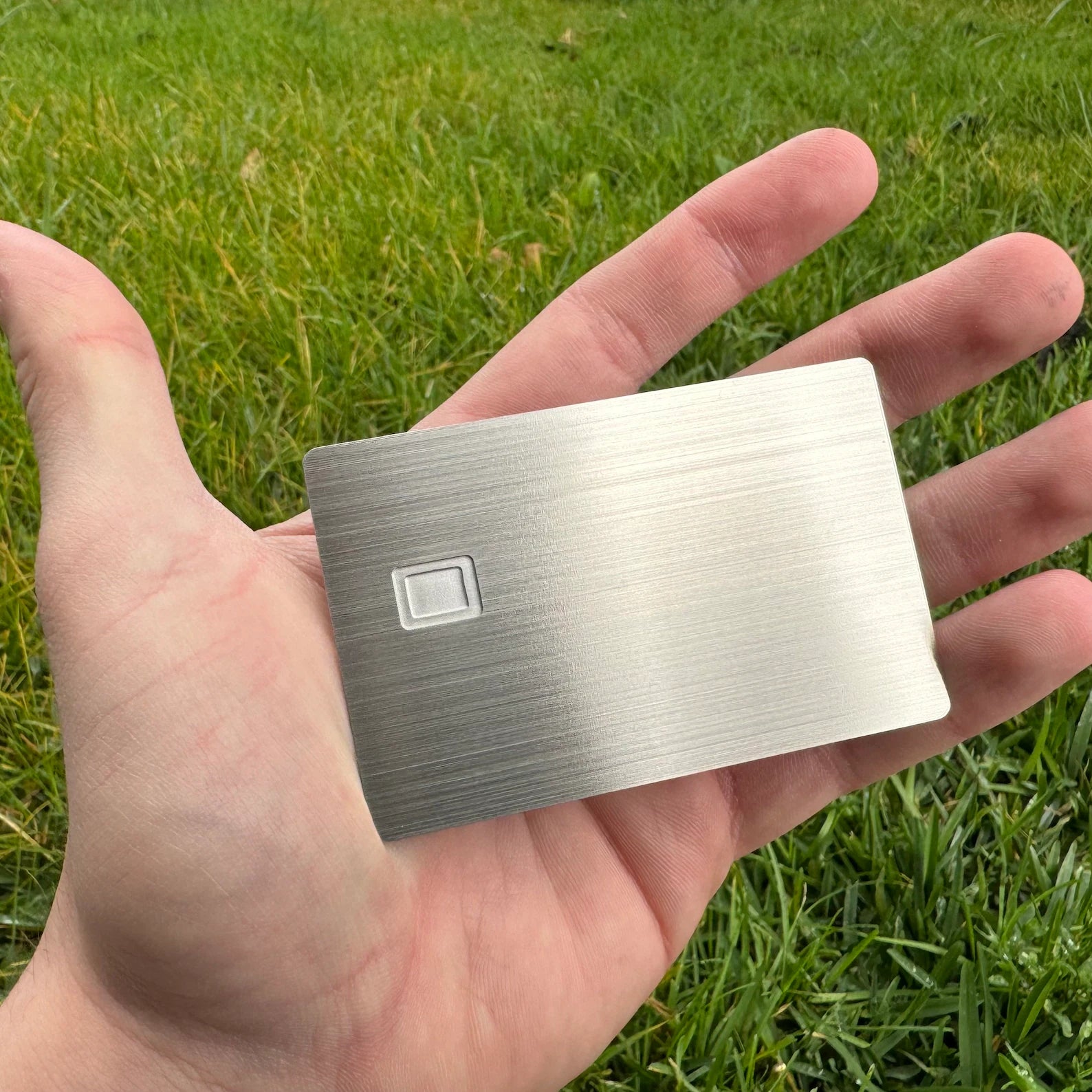 Brushed Silver Metal Card