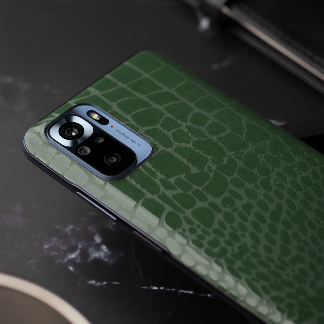 Leather textured mobie skins, mobile wraps & mobile covers India Main image