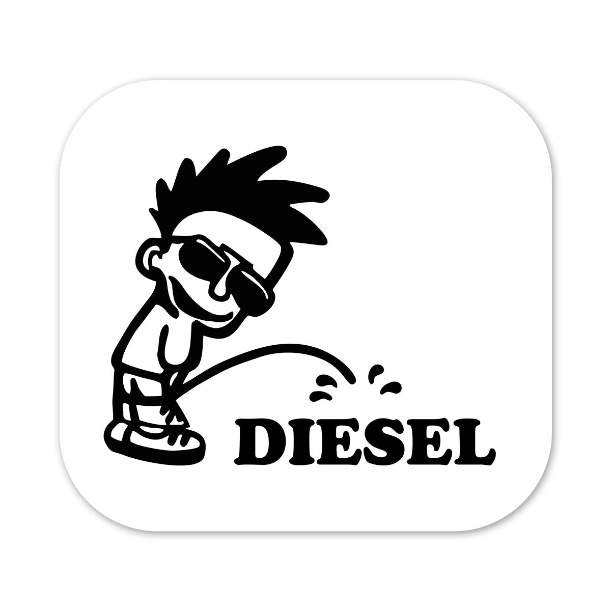 Diesel #8 Square Car Fuel Tank Decal Secondary image