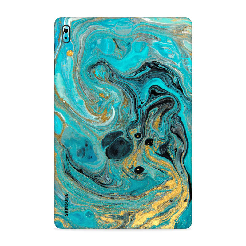 Blue Gold Tab Skin For Lenovo Tab M8 Main image