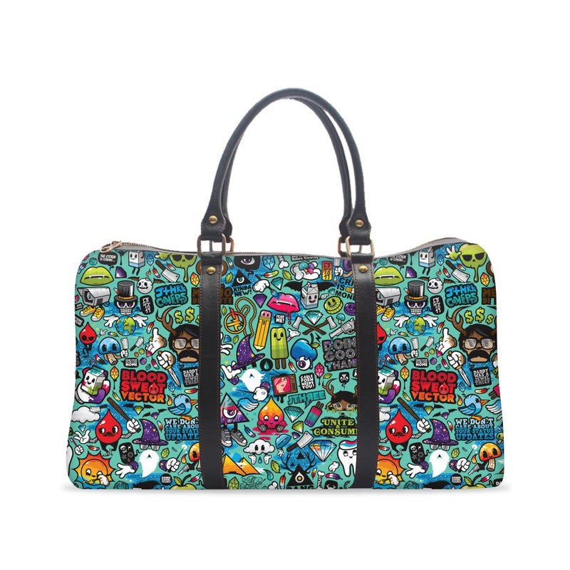 Blue Abstract Gym Bag