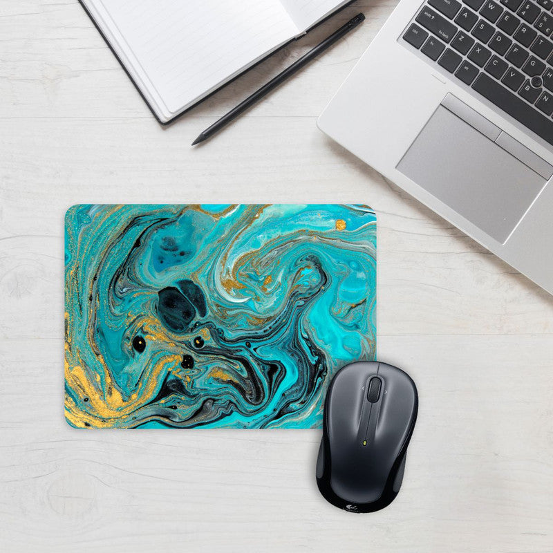 Blue Gold Mouse Pad Secondary image