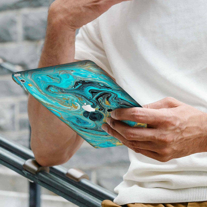 IPad Skin Blue Gold Secondary image