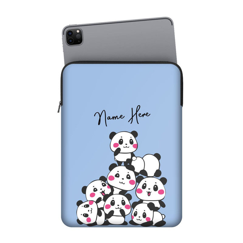 Panda Custom Name iPad Sleeve Main image